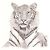 Hermès Lenço Hermes Tigre Royal King's Tiger Large Muffler Cru - vista 3