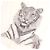 Hermès Lenço Hermes Tigre Royal King's Tiger Large Muffler Cru - vista 4