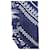 Hermès Sciarpa in seta Hermes Twilly Frill Apron d'Or Nero Bianco Blu navy - vista 3