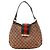 Gucci Borsa Hobo Abbey Tela Monogram Marrone Rosso Verde