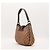 Gucci Borsa Hobo Abbey Tela Monogram Marrone Rosso Verde - vista 4