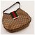Gucci Borsa Hobo Abbey Tela Monogram Marrone Rosso Verde - vista 6