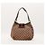 Borsa Hobo Abbey in tela monogrammata Gucci Marrone Rosso Verde - vista 3