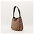 Borsa Hobo Abbey in tela monogrammata Gucci Marrone Rosso Verde - vista 4