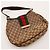 Borsa Hobo Abbey in tela monogrammata Gucci Marrone Rosso Verde - vista 6