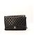 Chanel Classic Flap Medium in pelle d'agnello nera Nero