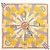 Foulard in Seta Hermès Carré 90 Double Face A la Lumiere du Flambeau Porpora Giallo