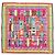 Hermès Hermes Carre 90 Collier de Chien Sciarpa in Seta Rosa Multicolore Verde Giallo
