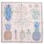 Hermès Hermes Carré 90 Index Bromeliaceae Seidentuch Braun Blau
