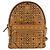 MCM Vitos Monogram Coated Canvas Rucksack Beige