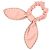 Scrunchie in pelle rosa Chanel - vista 3