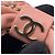 Scrunchie in pelle rosa Chanel - vista 7
