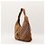 Gucci Borsa Hobo in tela monogram GG Marrone - vista 2