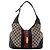 Gucci Borsa Hobo Jackie Tela Monogram con Applique Nero Rosso Beige