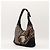Gucci Borsa Hobo Jackie Tela Monogram con Applique Nero Rosso Beige - vista 4