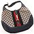 Gucci Borsa Hobo in tela Monogram GG Nero Rosso Beige - vista 6