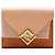 Fendi Cartera bi-fold en cuero Castaño Beige