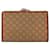 Céline Celine Cartera Triomphe de lona Castaño Beige