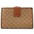 Céline Celine Cartera Triomphe de lona Castaño Beige - vista 2
