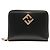 Fendi Leather Zip-Around Wallet Black