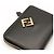 Fendi Leather Zip-Around Wallet Black - view 7
