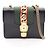 Borsa a Spalla Gucci Sylvie Web Line Nero Rosso Verde