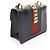Borsa a Spalla Gucci Sylvie Web Line Nero Rosso Verde - vista 2