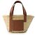 Borsa a mano in pelle e rafia Loewe Marrone