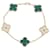 Van Cleef & Arpels Vintage Alhambra Charm Bracelet Golden Green  - view 1