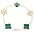 Van Cleef & Arpels Vintage Alhambra Charm Bracelet Golden Green  - view 2