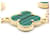 Van Cleef & Arpels Vintage Alhambra Charm Bracelet Golden Green  - view 5