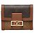 Cartera compacta de tres pliegues Louis Vuitton Monogram Reverse Dauphine Castaño