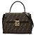 Borsa Fendi Zucca marrone in pelle e tela