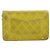 CHANEL Matelasse Chain Shoulder Bag Velor Yellow Silver CC Auth 190362A Argento Giallo - vista 3