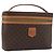 Céline CELINE Beauty Case Macadam in PVC e Pelle Marrone con Finiture Oro Autentico ep15314A