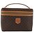 Céline CELINE Beauty Case Macadam in PVC e Pelle Marrone con Finiture Oro Autentico ep15314A - vista 2