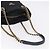 Borsa Tote a Spalla con Catena PRADA Nylon Nero Oro Auth 193554 D'oro - vista 7