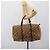 Borsa Boston Christian Dior Trotter Canvas Beige Oro Auth 192191 D'oro - vista 20