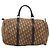 Borsa Boston Christian Dior Trotter Canvas Beige Oro Auth 192191 D'oro - vista 3