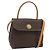 Céline Borsa CELINE Macadam Canvas Star Ball PVC Pelle 2way Marrone Oro Auth 194593 D'oro