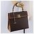 Céline Borsa CELINE Macadam Canvas PVC Pelle Marrone Oro Auth 193508A D'oro - vista 27