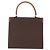 Céline Borsa CELINE Macadam Canvas PVC Pelle Marrone Oro Auth 193508A D'oro - vista 3