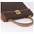 Céline Borsa CELINE Macadam Canvas PVC Pelle Marrone Oro Auth 193508A D'oro - vista 6