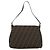 FENDI Zucca Canvas Mamma Baguette Shoulder Bag Black Brown Auth BA14103V Marrone Nero - vista 3