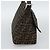FENDI Zucca Canvas Mamma Baguette Shoulder Bag Black Brown Auth BA14103V Marrone Nero - vista 4