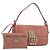 FENDI Studs Mamma Baguette Shoulder Bag Leather Pink Gold Tone Auth yk20664SAM Rosa