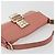 FENDI Studs Mamma Baguette Shoulder Bag Leather Pink Gold Tone Auth yk20664SAM Rosa - vista 6