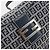 FENDI Zucchino Canvas Mamma Baguette Borsa a Spalla Navy Silver Auth ep15583 Argento Blu navy - vista 15