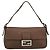 Borsa a tracolla FENDI Celeria Mamma Baguette in pelle marrone argento Auth yk20699SAM - vista 2
