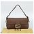 Borsa a tracolla FENDI Celeria Mamma Baguette in pelle marrone argento Auth yk20699SAM - vista 23
